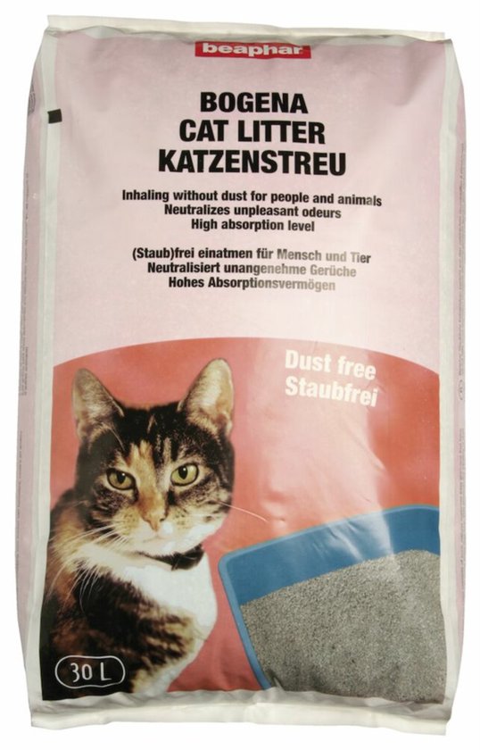 Beaphar Kattenbakkorrels Stuifvrij - 2 x 30 liter - Voordeelverpakking