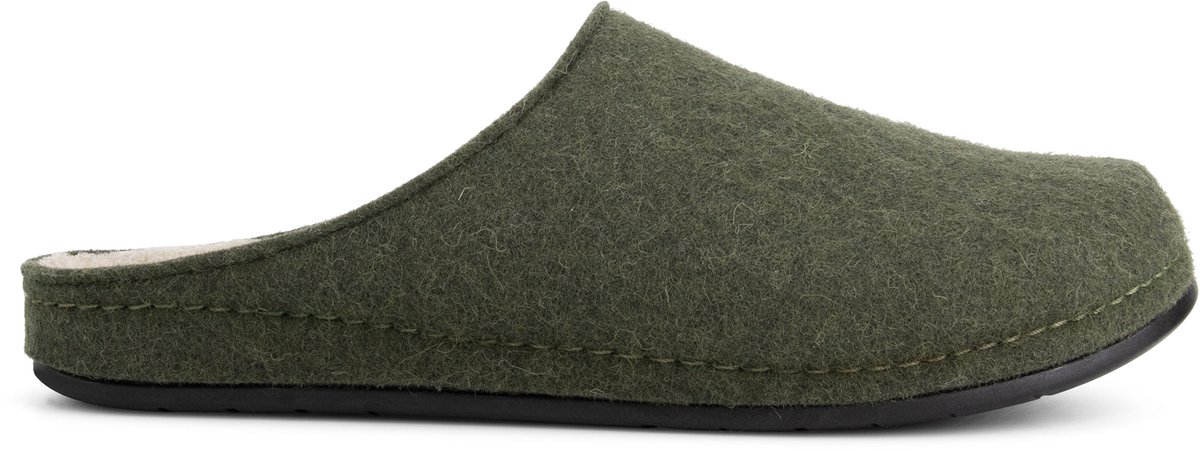 Travelin' Come Home Heren - Pantoffels - Wol - Groen