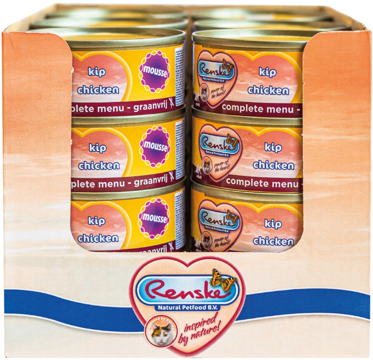 Renske mousse kip kattenvoer (70 gram) 1 tray (24 x 70 g)