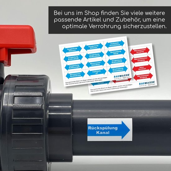 ABS slangaansluiting I Ø 32-38 mm I Slangaansluiting I Dubbele aansluiting I Slangverdeler I 2-weg slangaansluiting I ABS aansluiting met aansluiting voor zwembad- vijver en tuin van Merkloos — afbeelding 4
