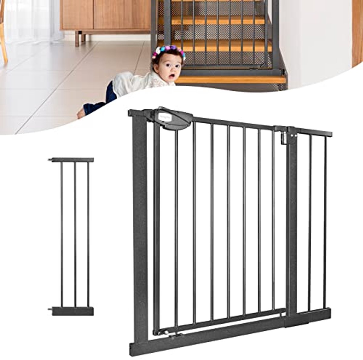 Trapbeschermer voor Kinderen en Huisdieren zonder Boren - Auto Close Deurbeschermingsrooster 85-95 cm