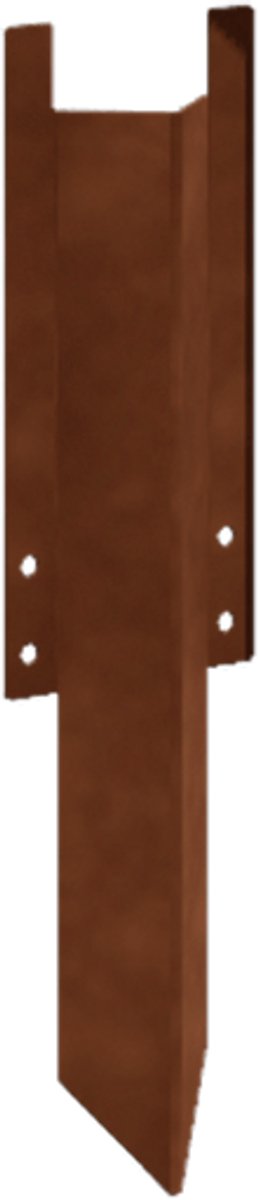 Cortenstaal grondpin - Hoogte borderrand 22 / 25 cm - Roestkleur - MySteel