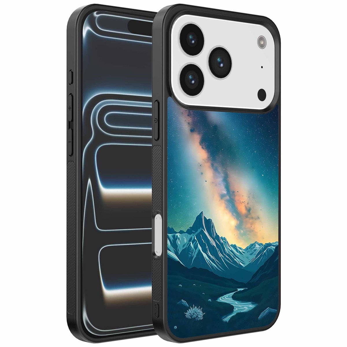 Geschikt voor iPhone 17 Pro Telefoonhoesje met Sterrenhemel Opdruk - TPU Backcover Case With Space And Milkyway Design - Smartphonica geschikt voor iPhone 17 Pro