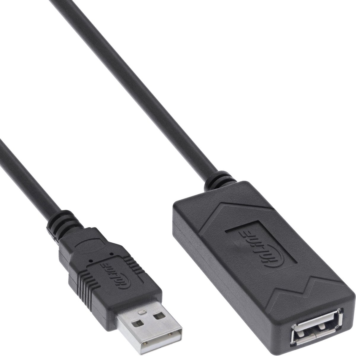 InLine actieve USB-A verlengkabel | voeding via USB-C poort | USB2.0 | 15 meter