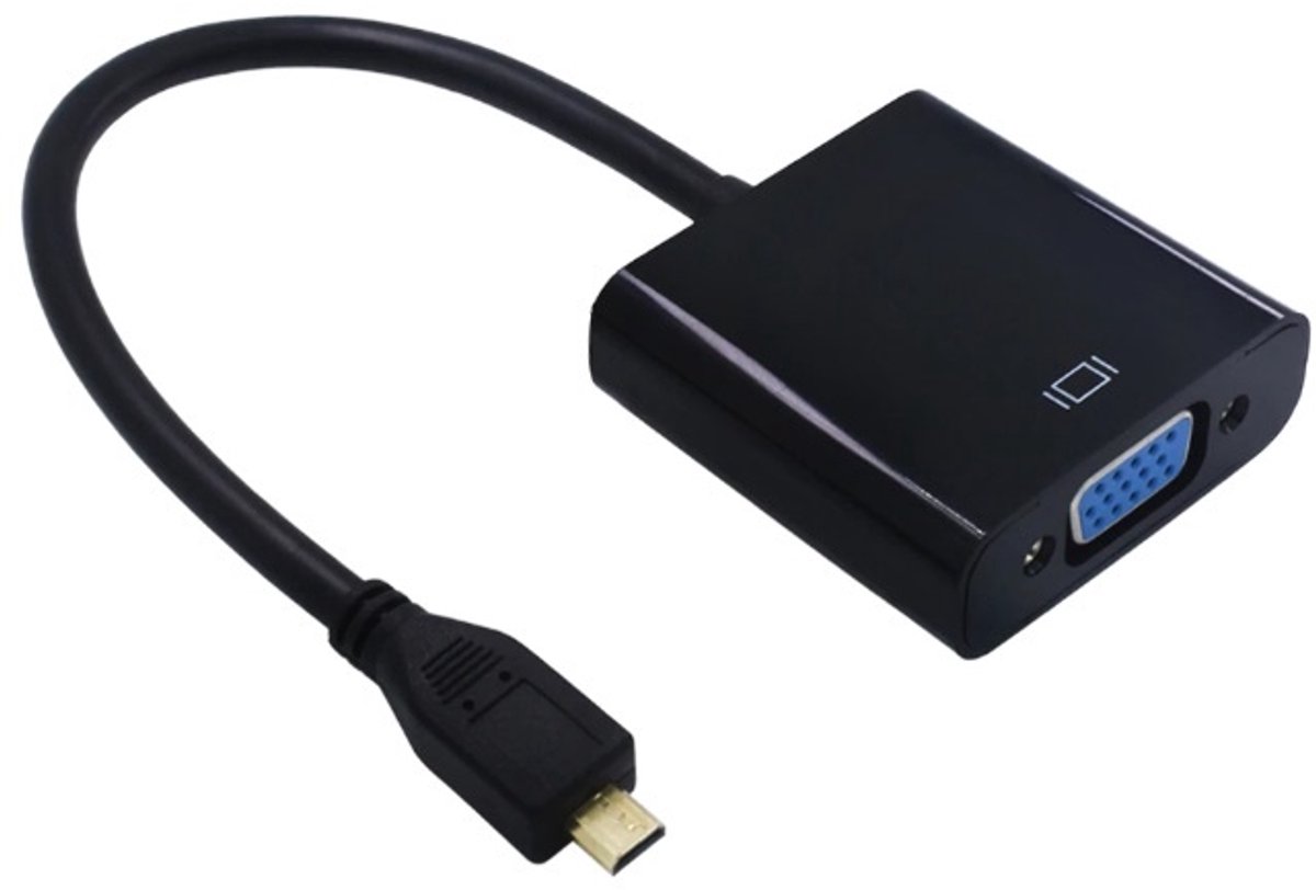 Micro HDMI naar VGA adapter / zwart - 0,15 meter
