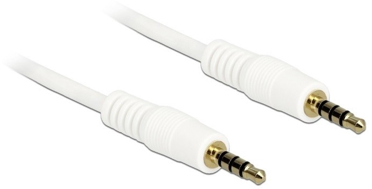 3,5mm Jack 4-polig audio/video kabel AWG24 / wit - 3 meter