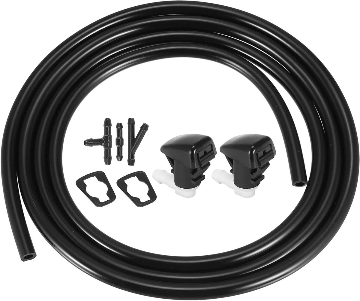Allecto plus - Set van 6 ruitenwissersproeiers, ruitensproeier reparatieset, slang en afdichtingen voor Dodg