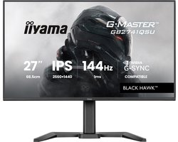 iiyama G-Master GB2741QSU-B1 Black Hawk - 27 inch - QHD - IPS - 144 Hz - Verstelbaar