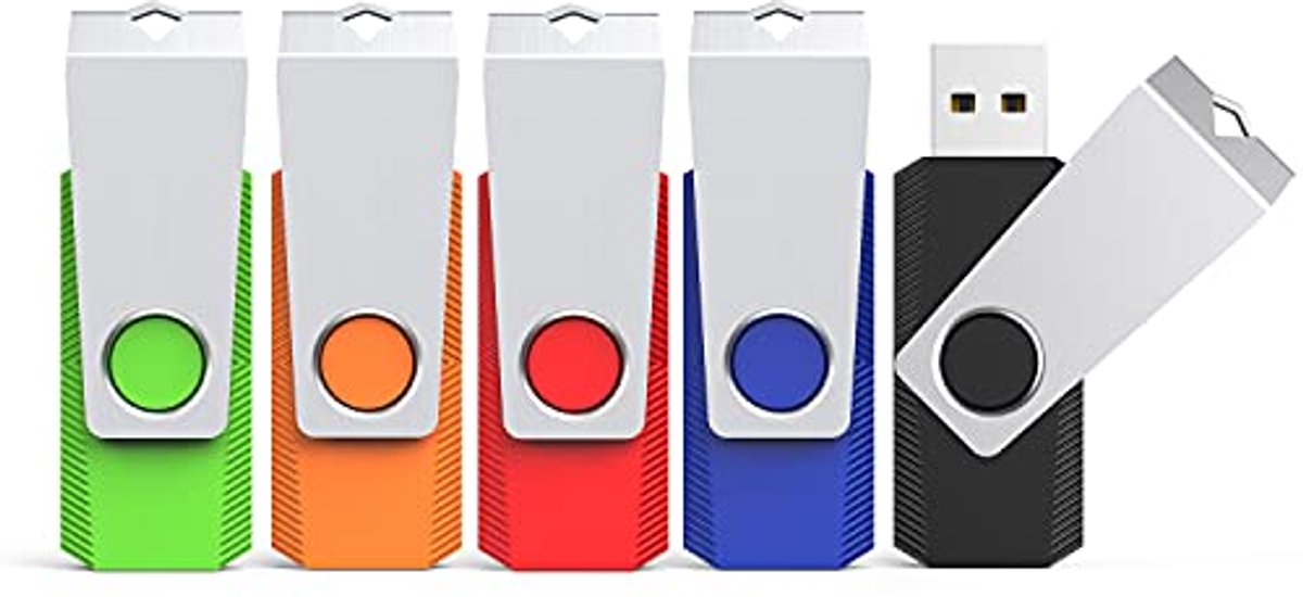 USB-stick 64 GB - 5 Stuks, Pen Drive 2.0 - Kleurrijke Geheugenstick
