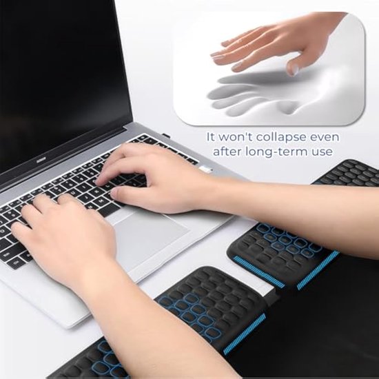 2-delige L-vormige Toetsenbord Polssteun, Foam ... - Bol