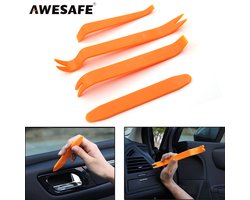 Awesafe Auto interieur - Demontage gereedschap set - Geschikt voor Audi BMW Volkswagen Autoradio - Deurpaneel Verwijderen - 4 Stuks