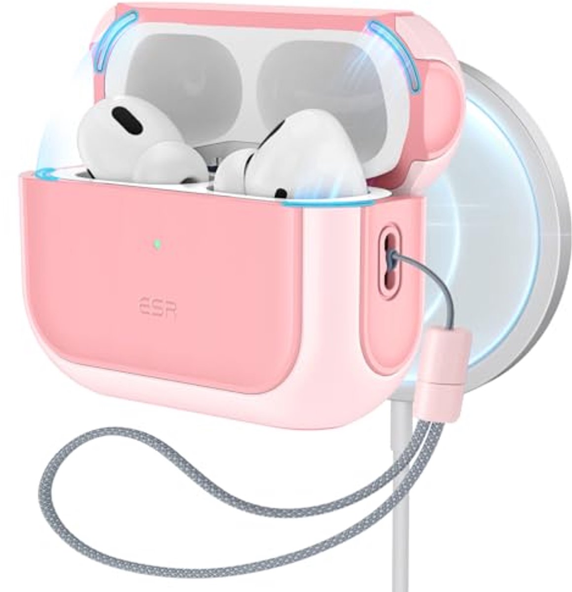 Hoesje voor AirPods Pro 2 en 1 - MagSafe Compatibel - Roze