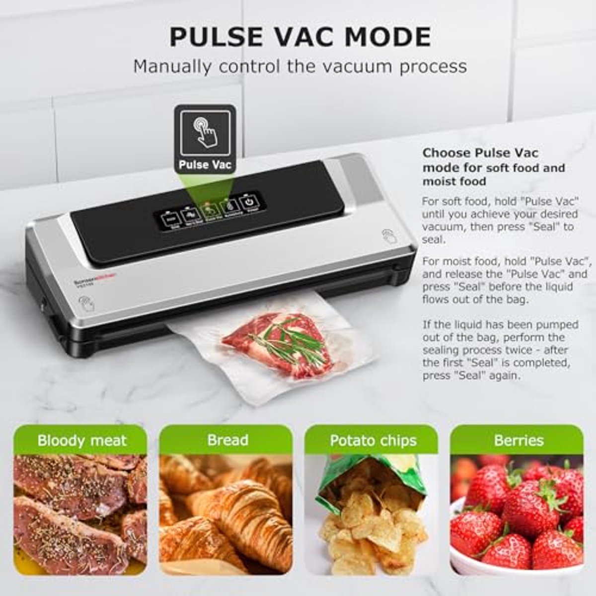 Vacuümmachine - Professionele vacuümverpakker voor voedselbewaring