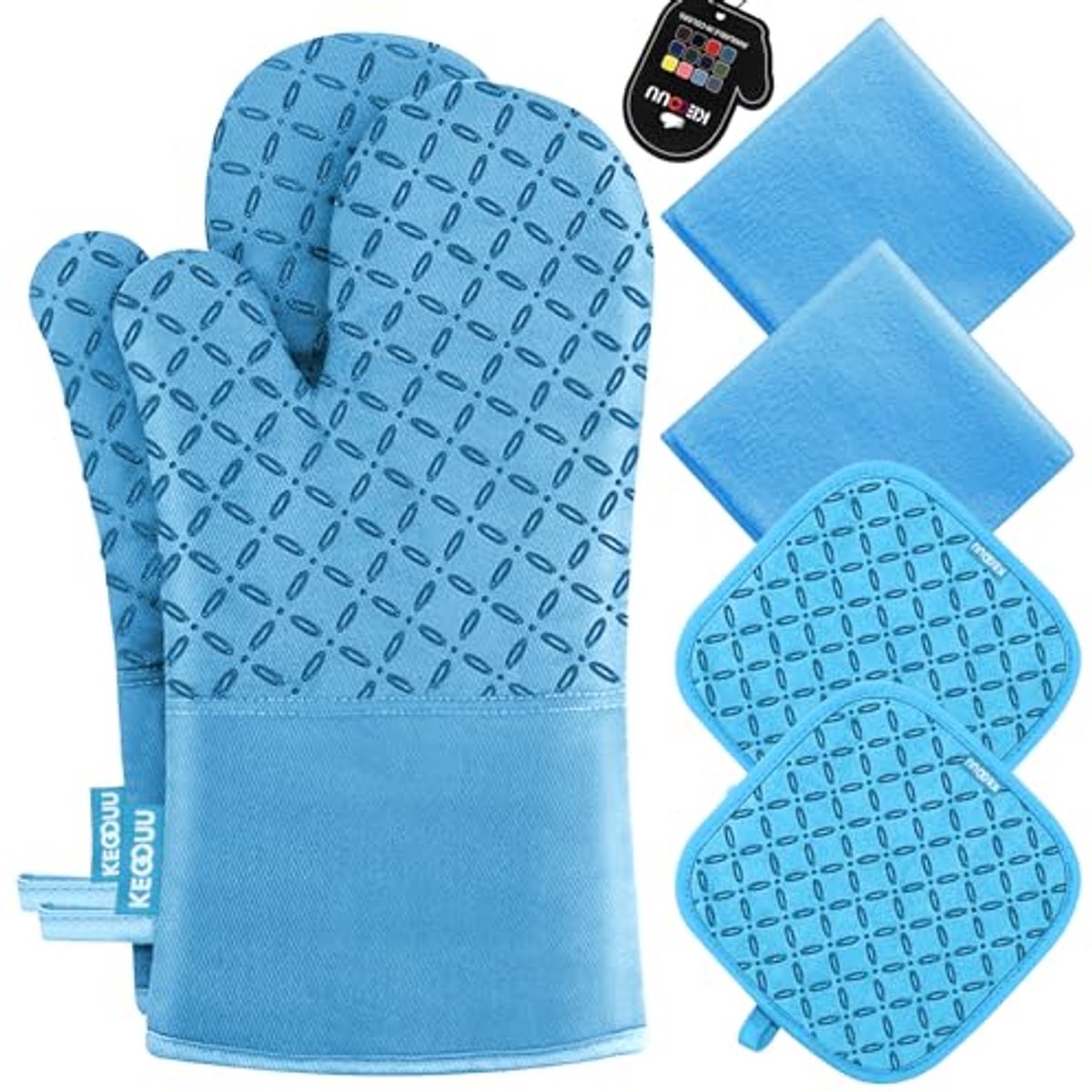 Ovenwanten en Pannenhouders Set - 6-delige Keukenaccessoires