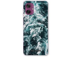 Case Company® - Hoesje geschikt voor Motorola Moto G55 hoesje - Zee golf - Soft Cover Telefoonhoesje - Bescherming aan alle Kanten en Schermrand