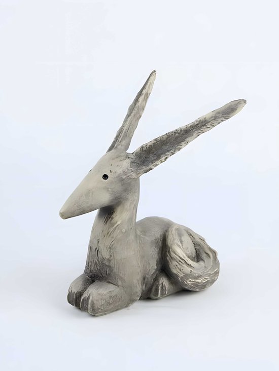 Pierre artificielle Vidroflor Le Petit Prins - Renard attentif © Antoine de Saint-Exupéry, Klein, légère, remplissable, résistante aux intempéries