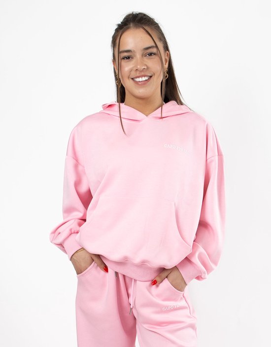 Foto: Serenity cooldry hoodie capo finale woman hoodie l kleur roze sportkleding activewear gymkleding fitnesskleding sportoutfit fitness hardlopen crossfit yoga pilates krachttraining