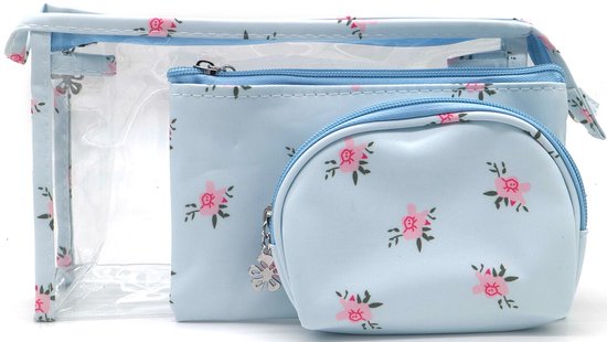 Make-up tas set - 3-in-1 - 23.5x13.5x7cm - dames - praktisch - beauty - accessoire - cadeau