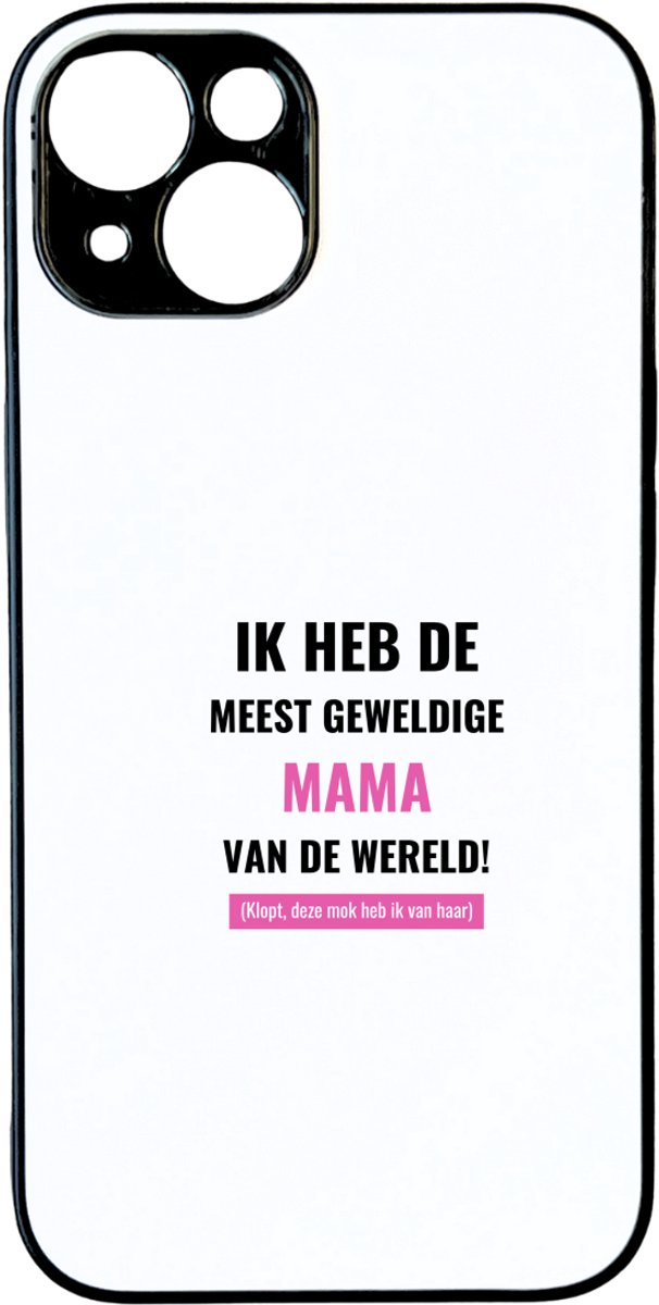 Hacebo® - ik heb de meest geweldige mama van wereld (klopt, deze mok heb ik van haar) telefoonhoesje - de meest geweldigste moeder - telefoonhoesjes - Moeder cadeautjes - moederdag - verjaardagscadeau - hoesje geschikt voor iPhone 14