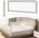 Barrière de lit - Réglable et pliable - Extra longue 180 cm - Barrière de lit universelle - Protection antichute - Barrière de lit - Blocage StandSafe - Grijs avec sangle de fixation