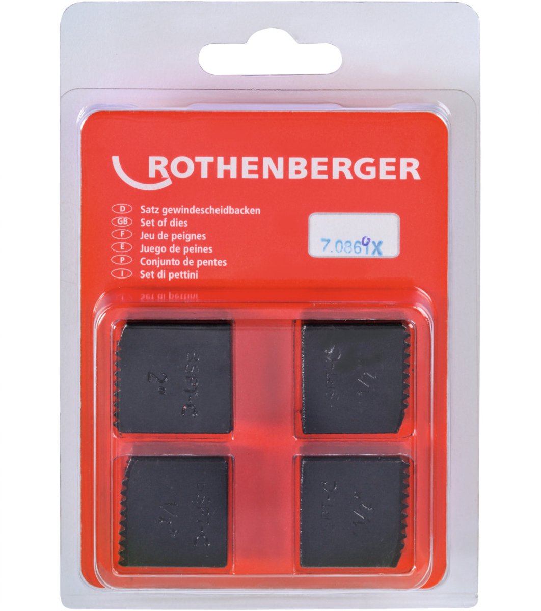 ROTHENBERGER 4x SC snijbekken BSPT R 1.1/2" - 070869X