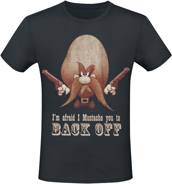 T-shirt homme Looney Tunes « J'ai peur de te faire reculer » - noir - S