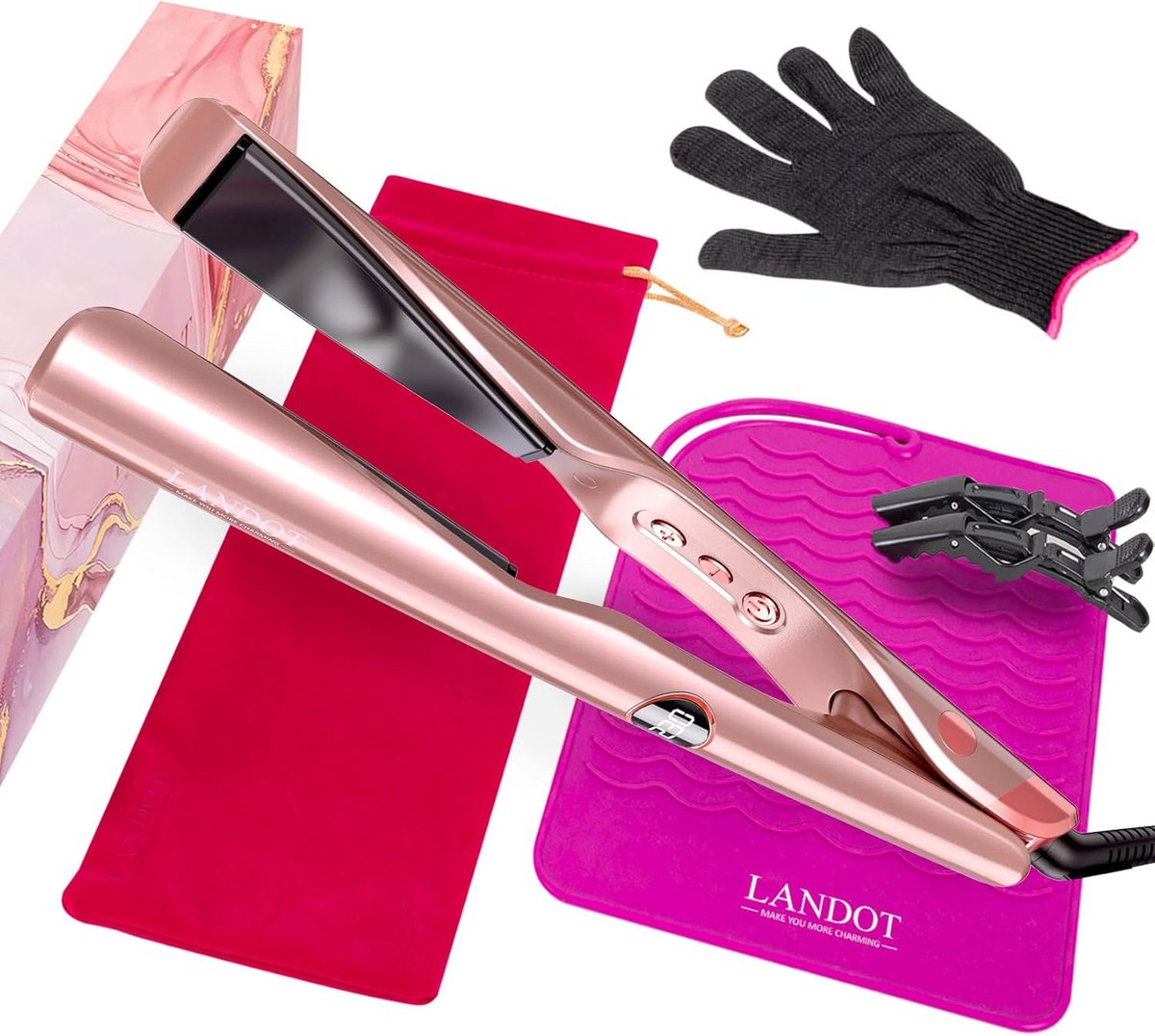 2-in-1 Stijltang en Krultang voor Professionele Haarstyling