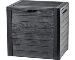 Tuinkist opbergdoos kunststof voor kussens en speelgoed - Tuinbox 140L antraciet