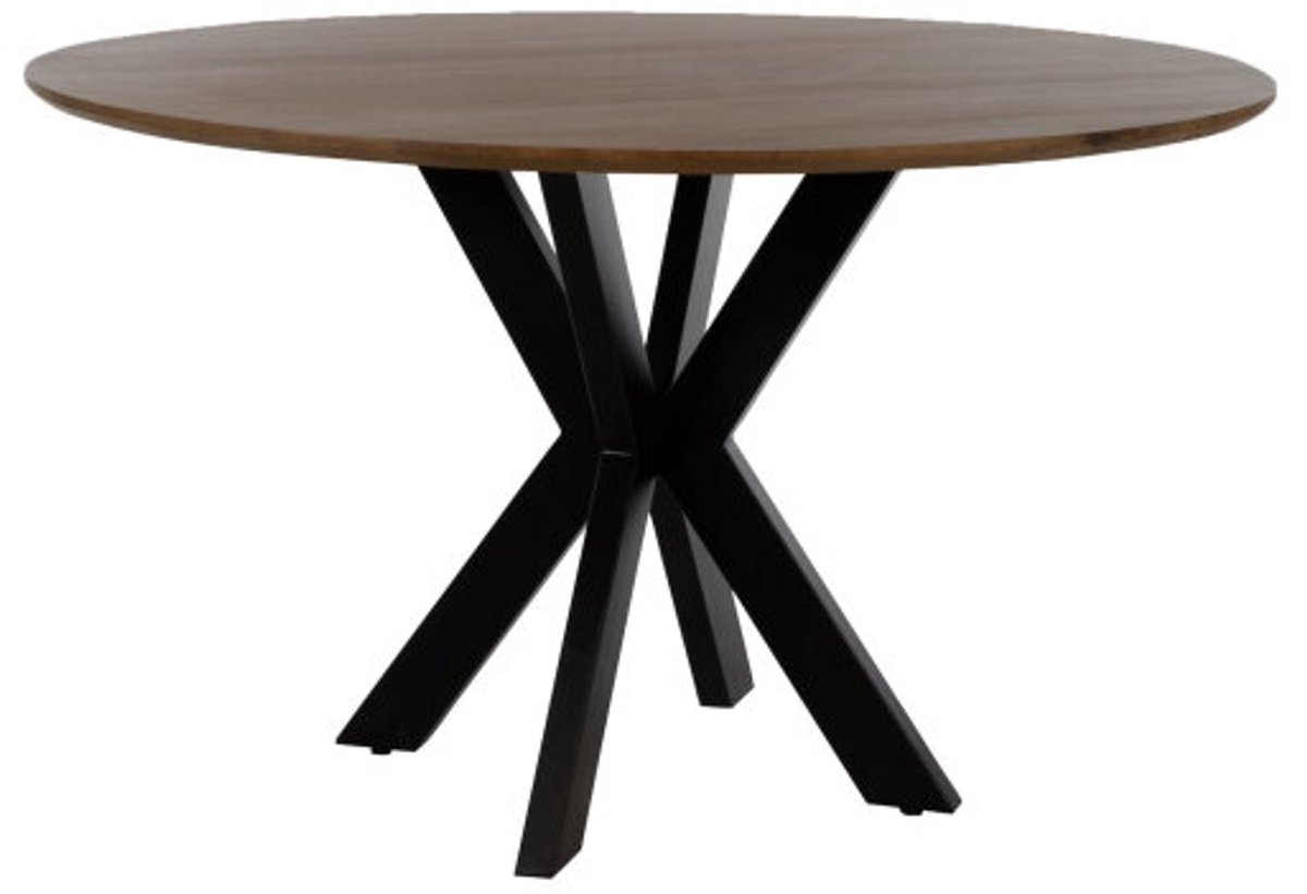 Eettafel Tokio rond mangohout smooth Ø150 cm - Walnoot