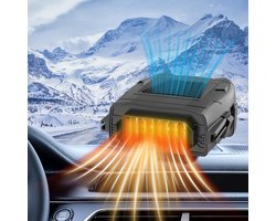 Auto Verwarming – Elektrische kachel - 12V Auto Verwarming & Ventilator – Dashboard / Stoel – Zwart – Micro USB – Compacte Car Heater Fan – Veilig & Draagbaar