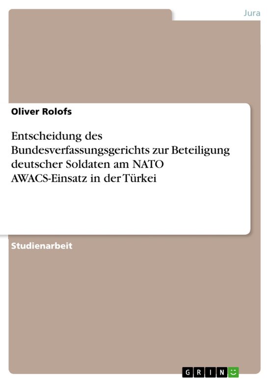 Entscheidung des Bundesverfassungsgerichts zur Beteiligung d ... - cover