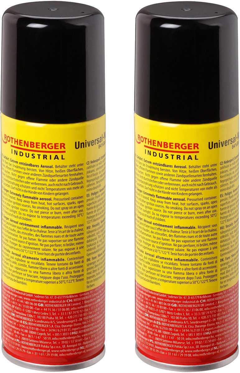 ROTHENBERGER Industrieel 2x gaspatroon Universeel 56 g 100 ml - 1...