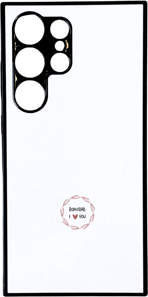 Hacebo® - bonusdad I love you telefoonhoesje - de liefste bonusvader - telefoonhoesjes - vader cadeautjes - vaderdag - verjaardagscadeau - verjaardag - cadeau - geschenk - kado - gift - hoesje geschikt voor Samsung Galaxy S24 Ultra