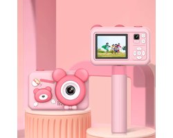 Digitale Camera Voor Kinderen - Camera en video - Verjaardagscadeau Voor Meisjes en Jongens - Leeftijd 3-12 Jaar - Unicorn - Bear - Speelgoed Fotocamera - ROZE