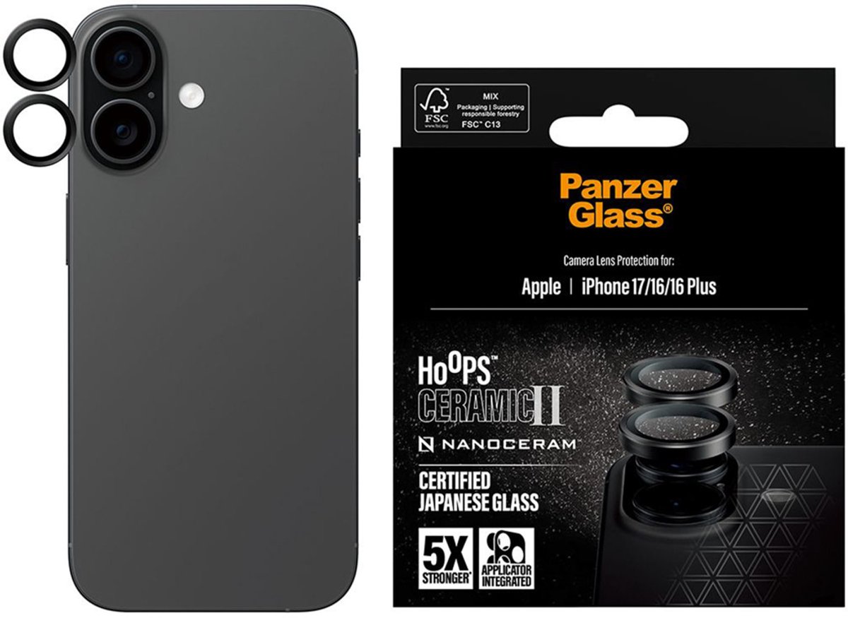 PanzerGlass Hoops Ceramic Camera Lens Protector geschikt voor Apple iPhone 17