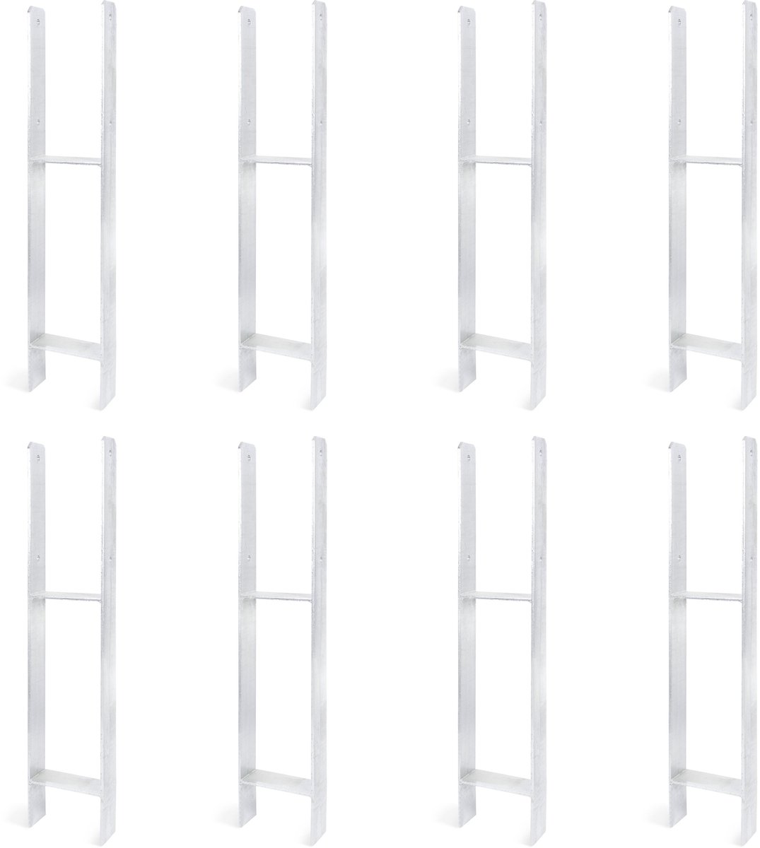 Alberts 8 x H-paaldrager, 141x800 mm, materiaaldikte 6 mm, diepte 60 mm, thermisch verzinkt