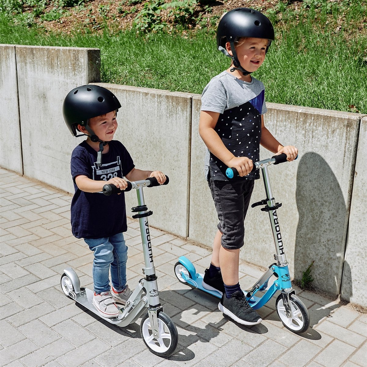 Hudora Little Big Wheel Scooter Step - Blauw