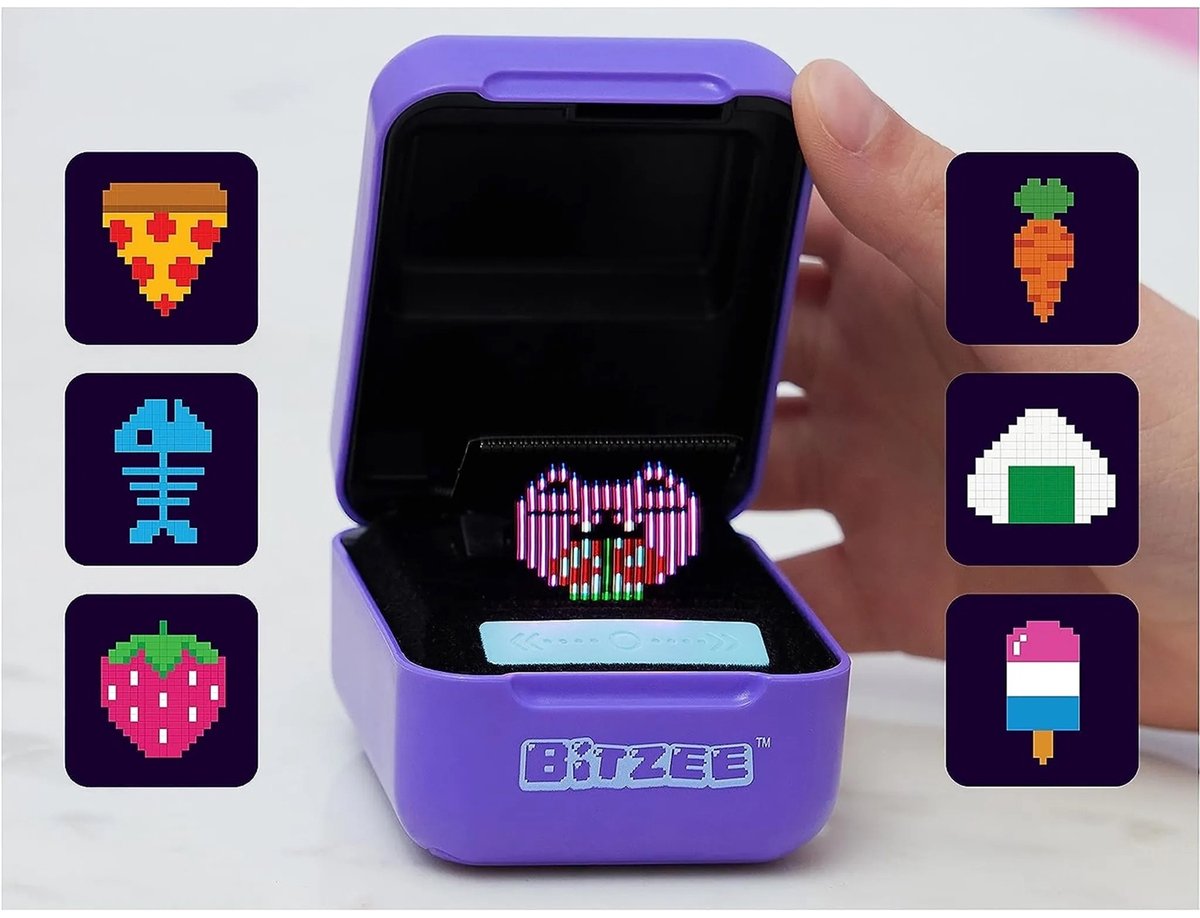 Bitzee - het interactieve virtuele huisdier - 15 digitale diertjes in een doosje die reageren op jouw aanraking - robot speelgoed - Paars — afbeelding 19