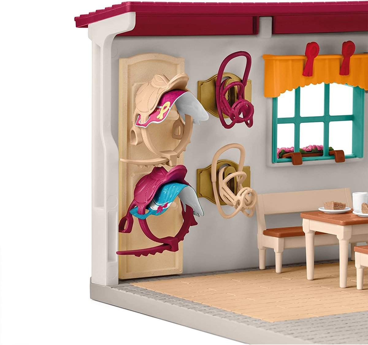 Schleich HORSE CLUB Zadelkamer- Beweegbaar Figuurtje - Afneembaar Zadel & Hoofdstel - Paarden Speelgoed - Kinderspeelgoed - 42591 — afbeelding 2