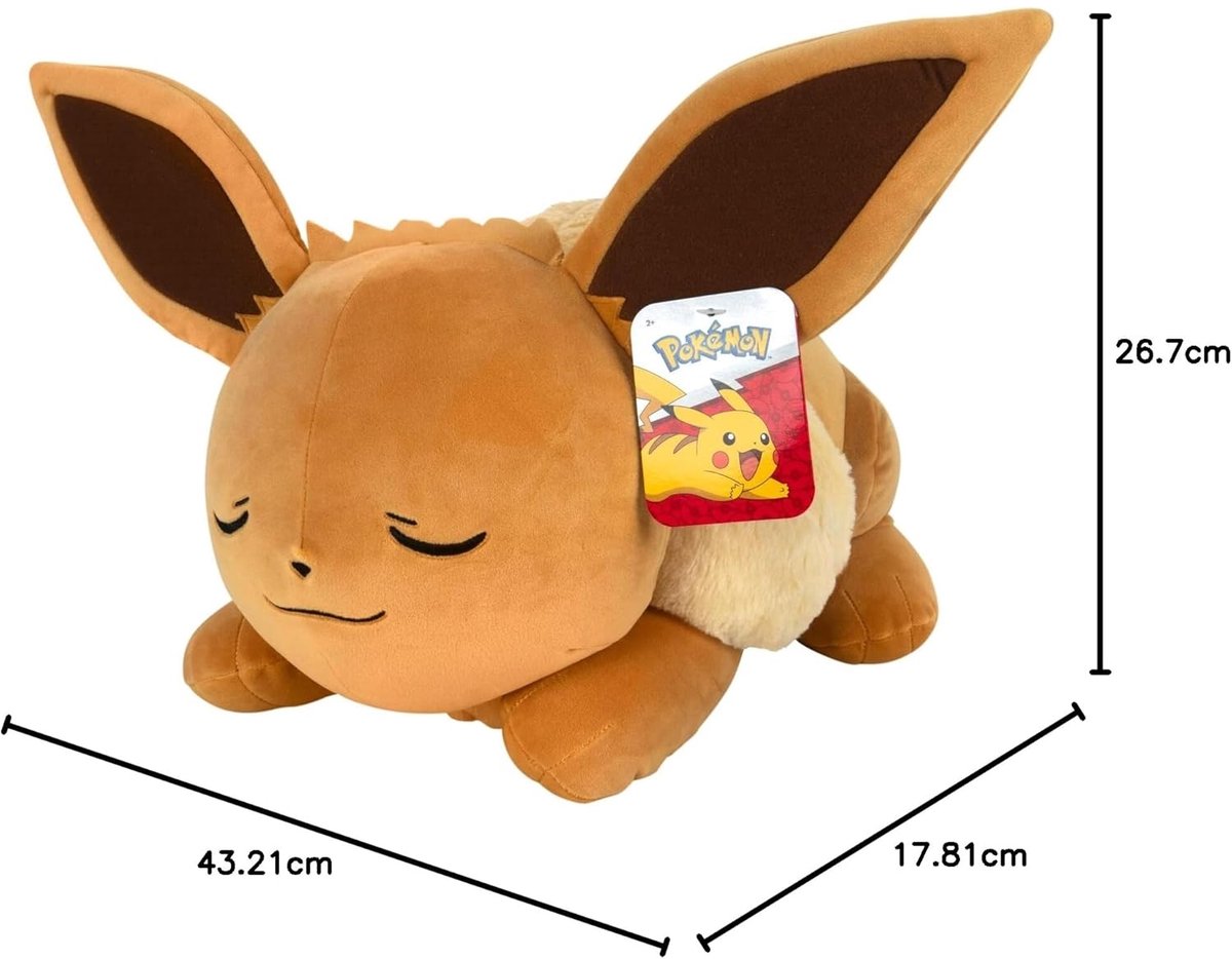 Pokémon Knuffel Eevee sleeping Plush 45 cm — afbeelding 4