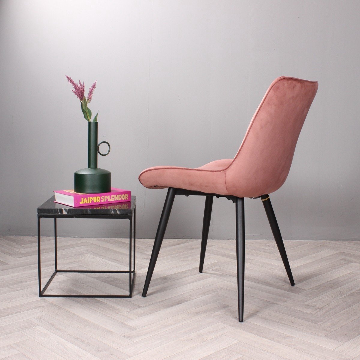 DS4U - Benito 3.0 eetkamerstoel velours - roze