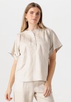 Minus Sabbi Linen Blouse Dames - Jurken - Beige - Maat 40