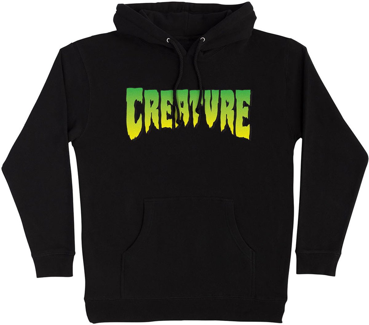 Creature Logo Hoodie Zwart M Man