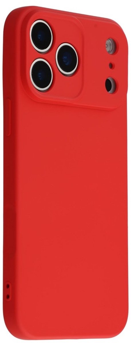 Amorus Hoesje - Geschikt voor iPhone 17 Pro Hoesje - Amorus Colour TPU Back Cover - Cadmium Red