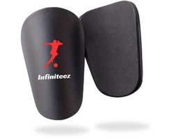 Infiniteez - Mini Scheenbeschermers voetbal - Ultra Light - One Size - 10x6cm - Mini Shinpads - Scheenbeschermers - Zwart
