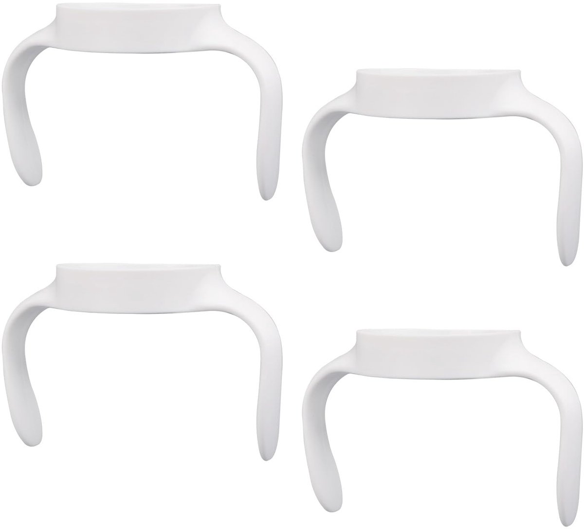 Image of 4 Stuks Babyfles Handvatten - Ergonomische Antislip - Witte Kleur voor Zelfstandig Drinken