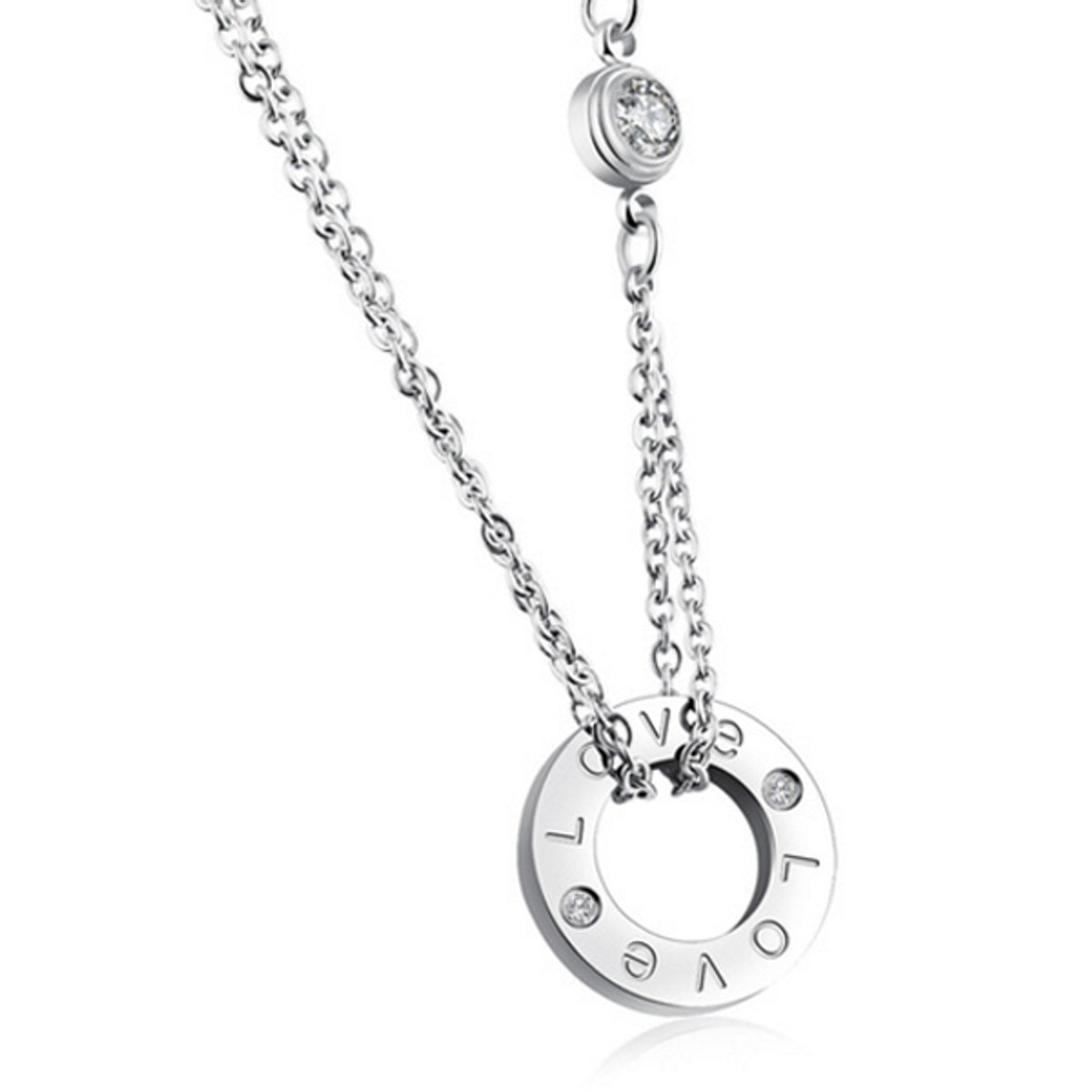 Cilla Jewels ketting zilverkleurig Love Pendant
