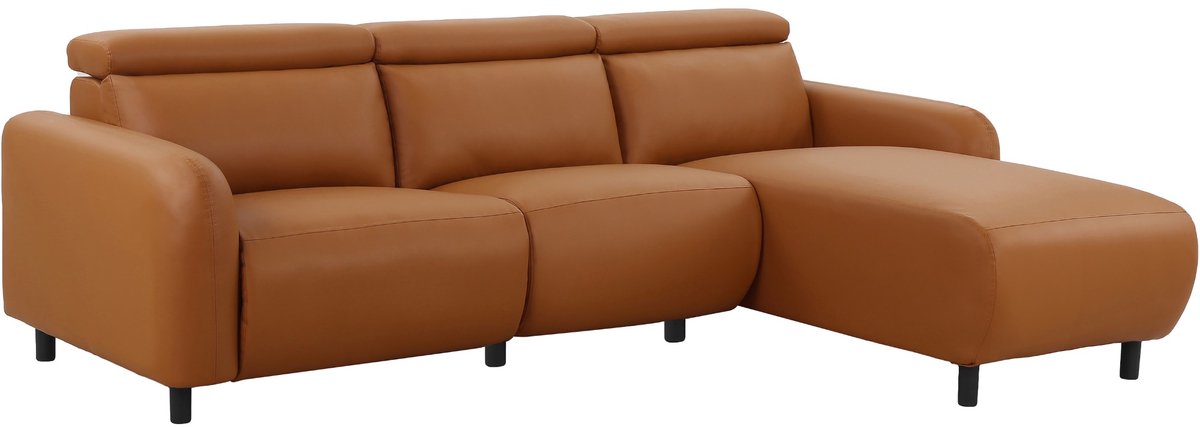 Notio Living Skaane-3Zits - Relax Rechts - Cognac PU Bruin