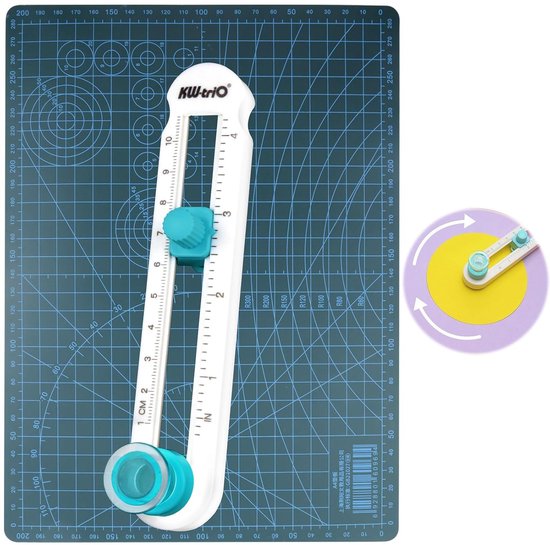 Circulaire Papier Cutter Verstelbare 360 Graden Rotary Cirkel Papier Trimmer Met Clear Schaal Voor Papier Ambachten Scrapbooking