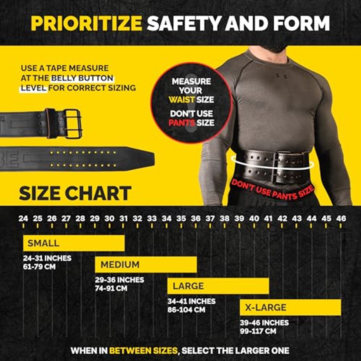 Premium gewichtsriem van 5 mm van echt leer | Comfortabele deadlift en powerlifting riem voor krachttraining